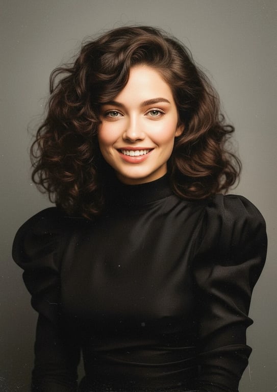 AI generated yearbook filter after transformation - outdoor photo turned into AI retro portrait look