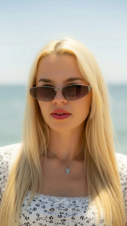 AI long hair filter after transformation - casual portrait with AI long hairstyle