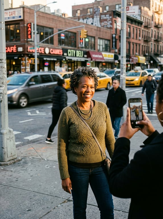 Transform this urban snapshot ...
