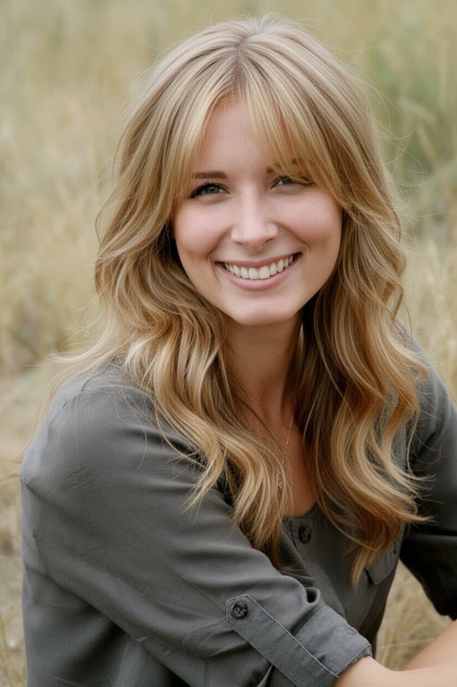 AI hair style filter after transformation - virtual curtain bangs hairstyle