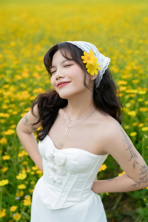 AI bangs filter before photo - creative portrait before front hair change