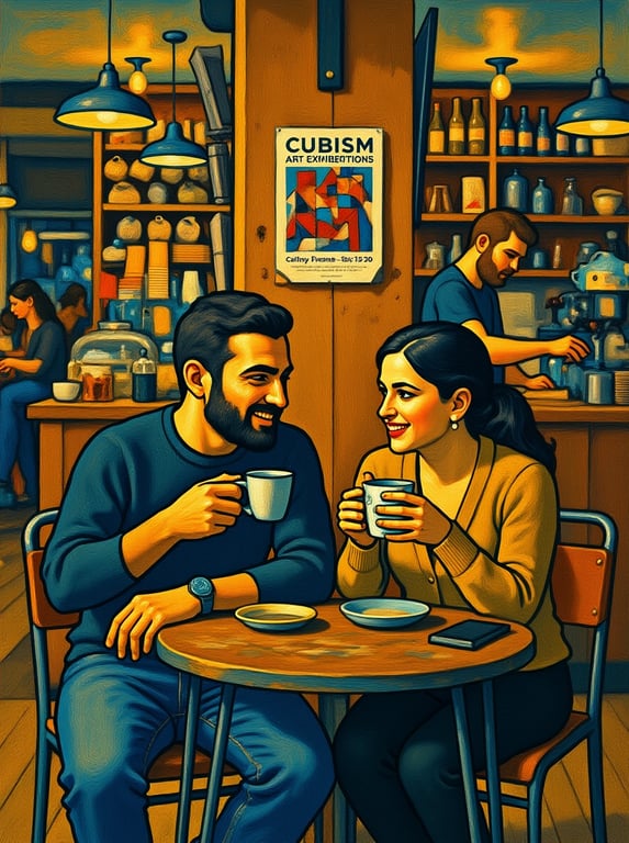 Reimagine the entire café scen...