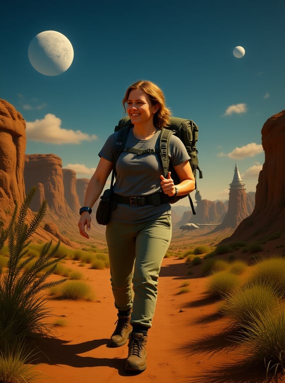 Reimagine this hiking snapshot...