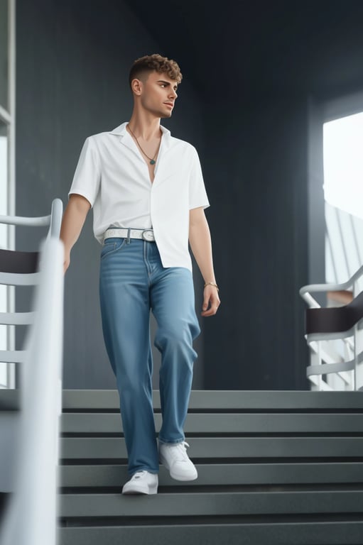 a portrait of a person converted into a semi-realistic avatar illustration, maintaining eye spacing, nose shape, and jaw structure, using smooth shading, minimal noise, and a modern digital art aesthetic