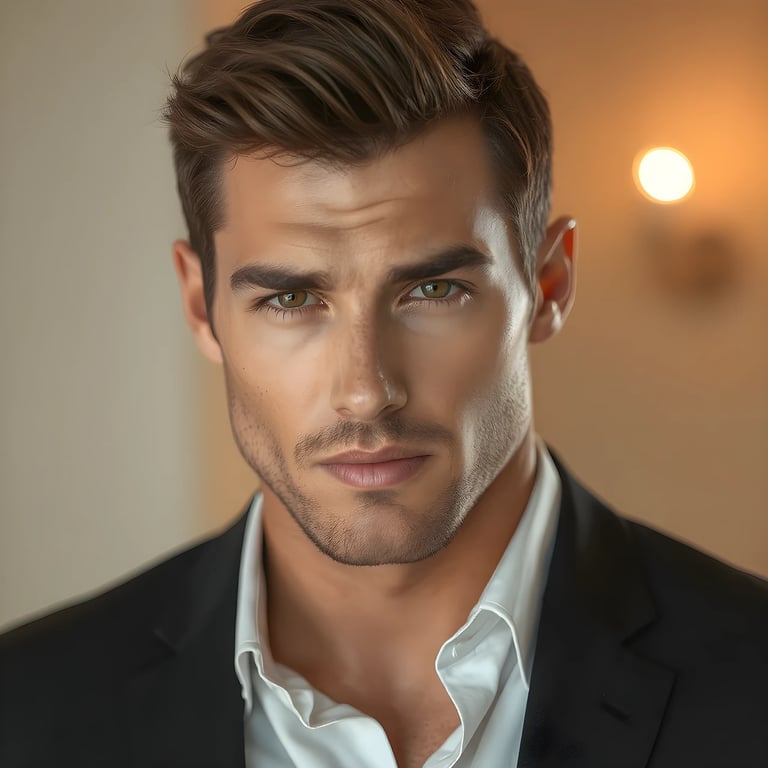 AI funny face filter before photo - selfie before AI funny face transformation