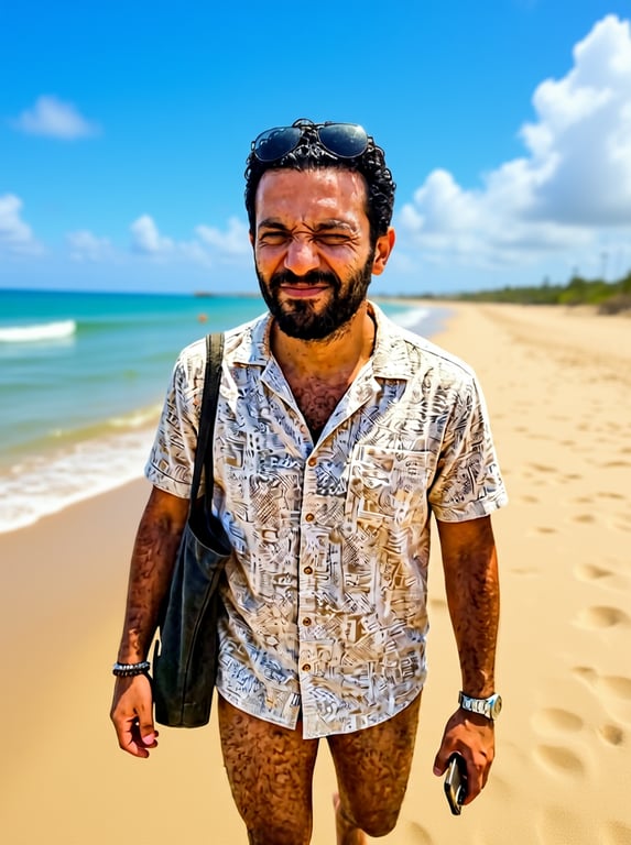 Refine this casual beach vacat...