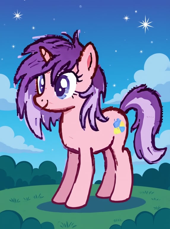 Recreate this pony fan art as ...