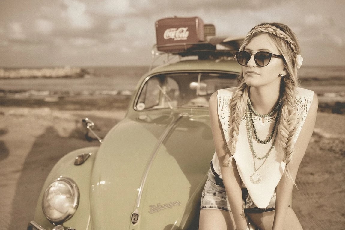 AI aesthetic filter after transformation - casual portrait featuring dreamy aesthetic style