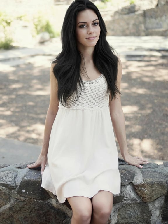 a portrait of a person edited to display black hair with realistic shine and dimensional depth