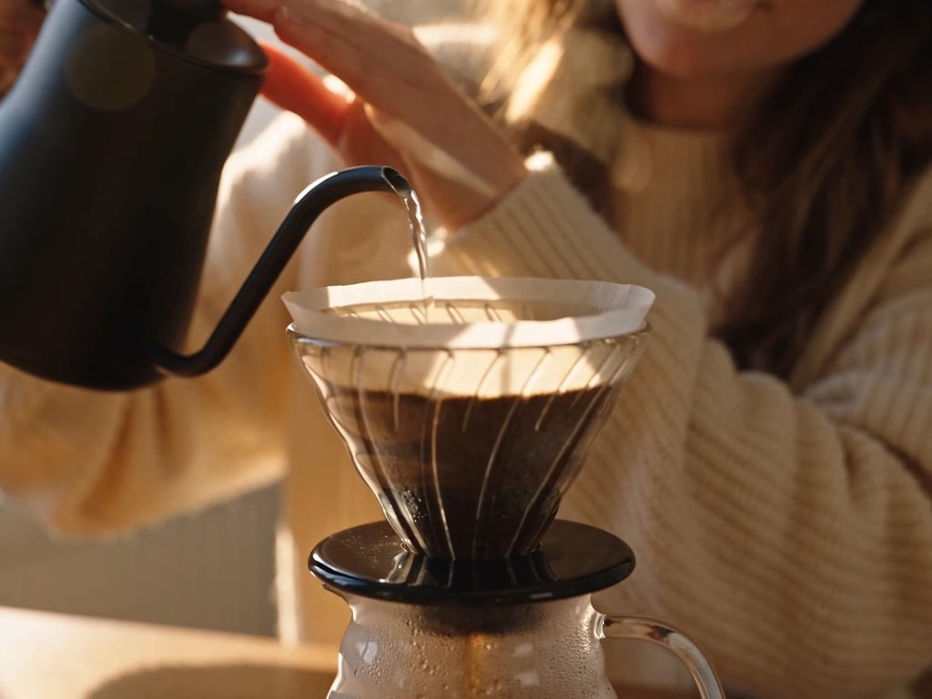 gallery item - 1 - Create a video for Pour-over coffee, following the reference video.