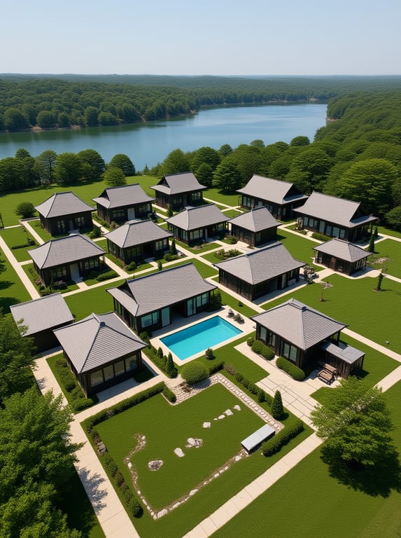 Turn the aerial view of the un...