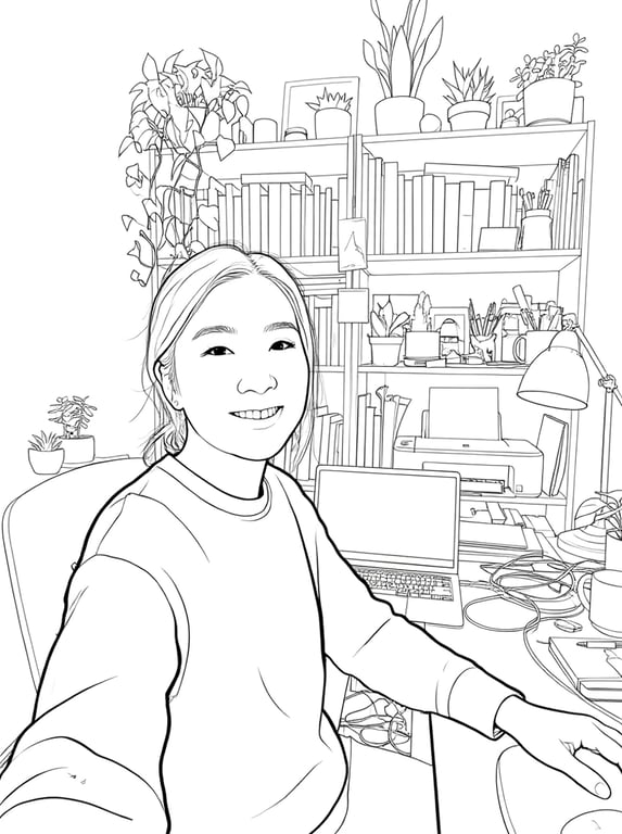 Convert the full selfie scene ...