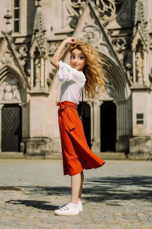 AI photo to 3D model filter after transformation - full body photo recreated as 3D character model