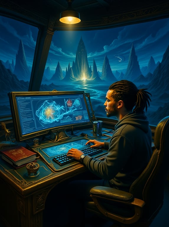 Transform this entire scene in...