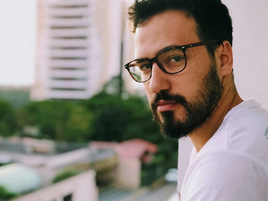 AI add glasses filter after transformation - image featuring stylish virtual eyewear design