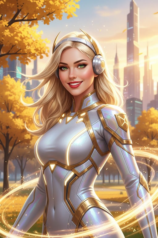 a portrait of a person rendered in a modern Marvel Rivals game character style featuring realistic-but-stylized facial detail, smooth textures, strong directional lighting, energetic color accents, and a high-end superhero game aesthetic
