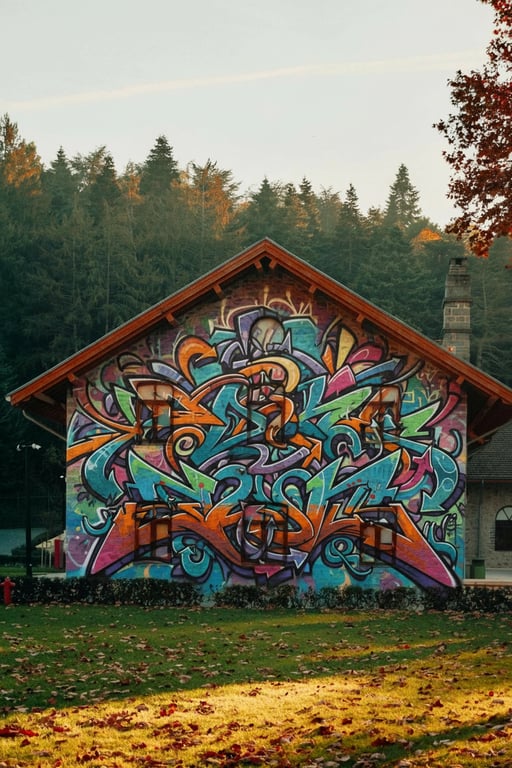 Create graffiti with strong visual rhythm and directional movement, guiding the viewer’s eye across the surface through repetition, flow, and deliberate pacing. Use letter spacing, stroke direction, and structural variation to create a sense of motion and continuity.
