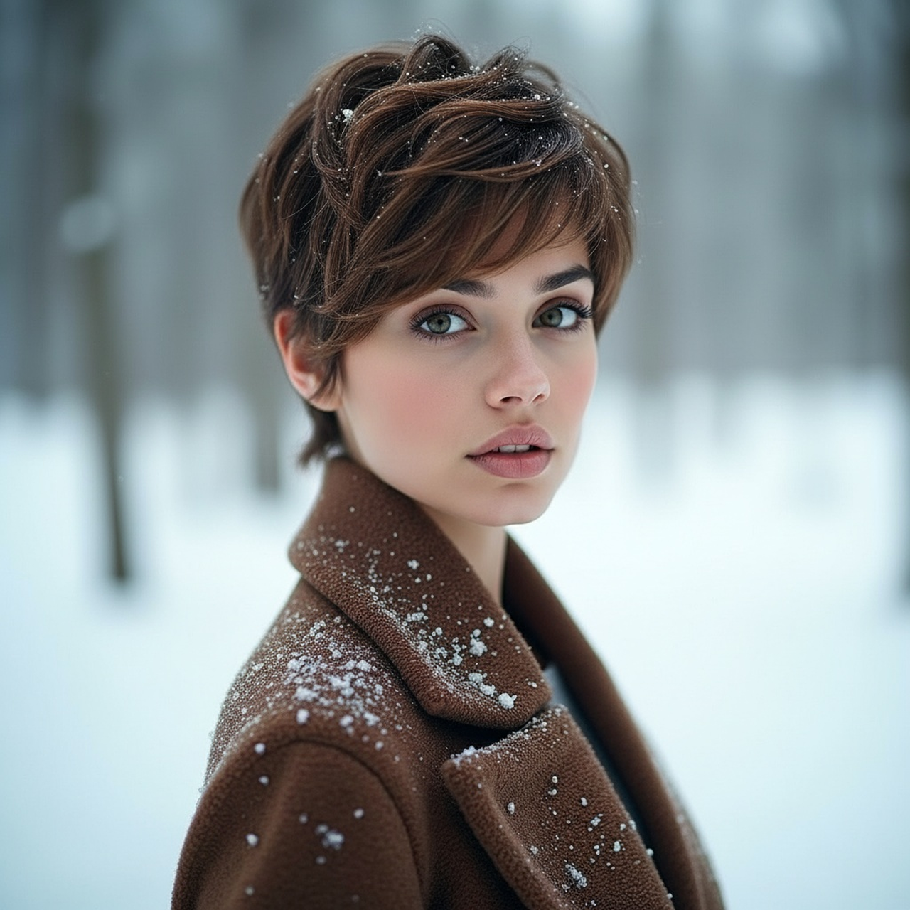 AI hair style filter before photo - original hair before spiral perm style