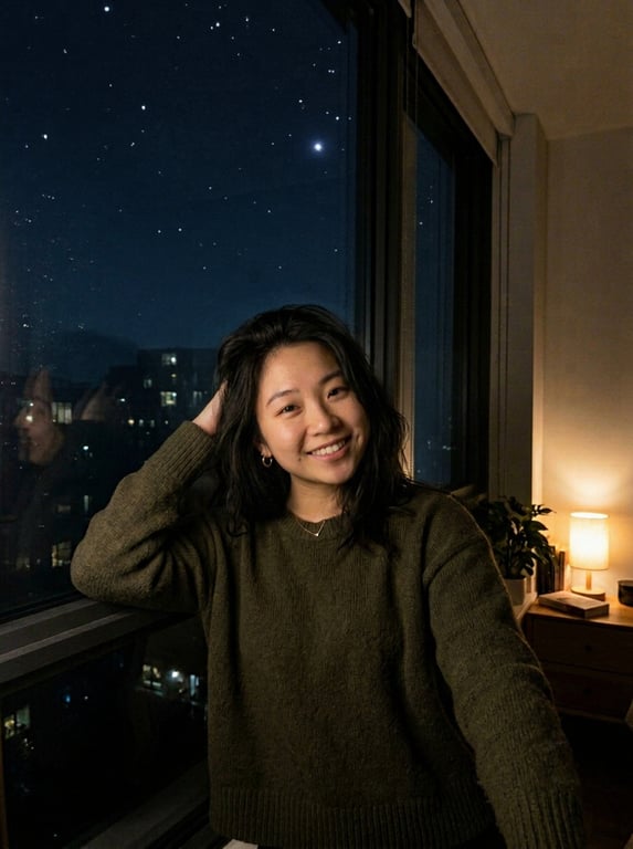 Add a subtle, realistic night ...