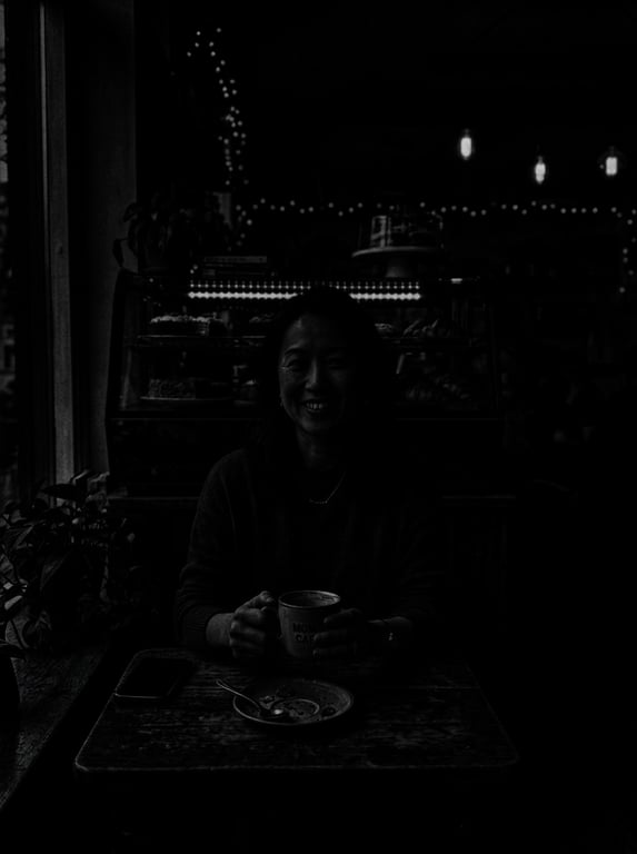 Recast this warm café portrait...