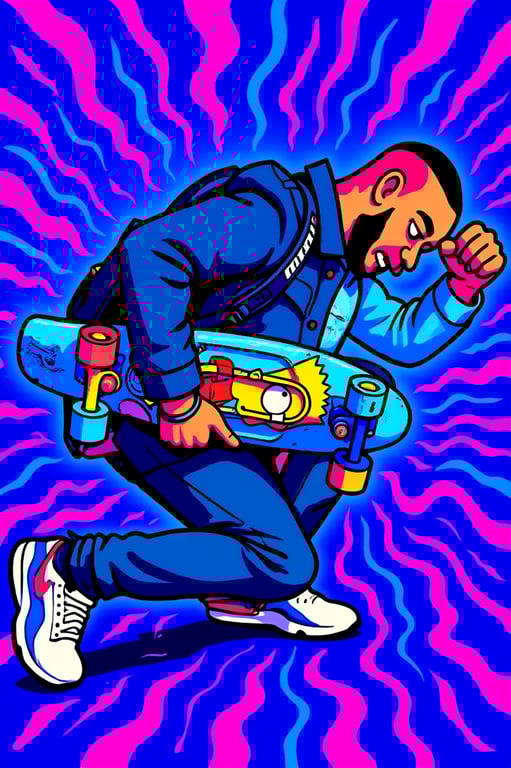 rick and morty art style, rick and morty filter, adult swim cartoon, sci-fi cartoon art, psychedelic line art