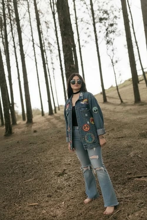 2010 Style Fashion filter after transformation - portrait wearing 2010s fashion style outfit