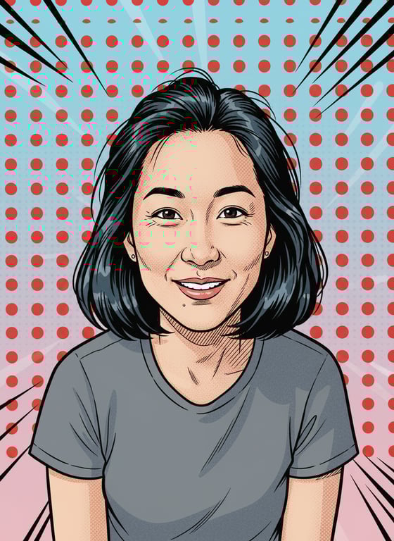 Transform this webcam-style im...