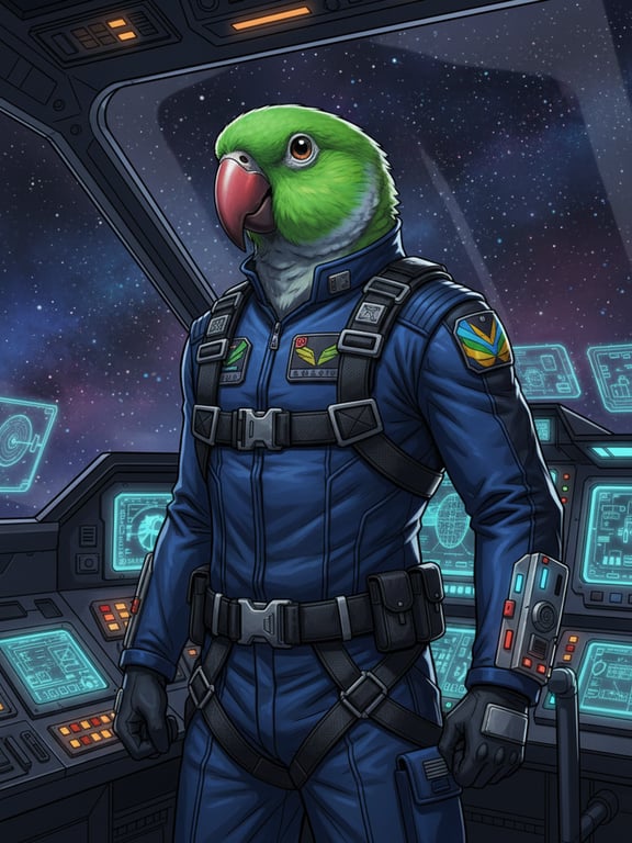 Reimagine this parrot photo as...