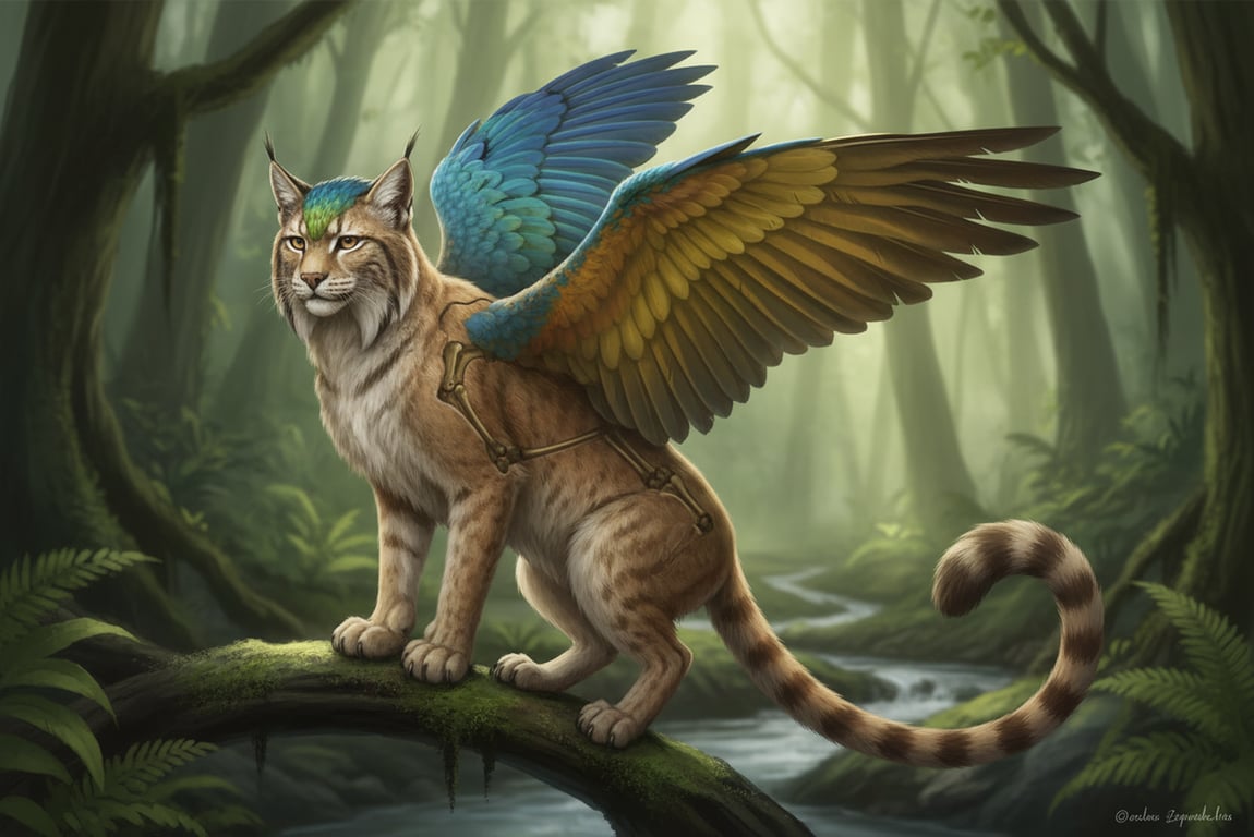 a semi-realistic animal hybrid designed as a new species rather than a combination, featuring shared skeletal structure, harmonized anatomy, gradual blending of traits, unified fur or skin texture, soft natural lighting, and a calm nature-inspired concept art style