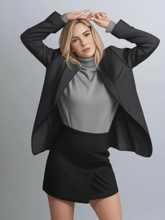 a portrait of a person illustrated into a modern avatar style that avoids heavy cartoon exaggeration, keeps identity intact, uses soft gradient shading, and presents a clean professional appearance