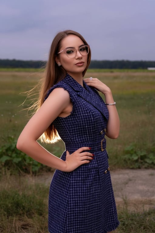 a portrait of a person edited to form a pronounced and dramatic hourglass figure by strongly tightening the waist area and maintaining wide hips, creating a powerful S-curve body silhouette that is immediately noticeable