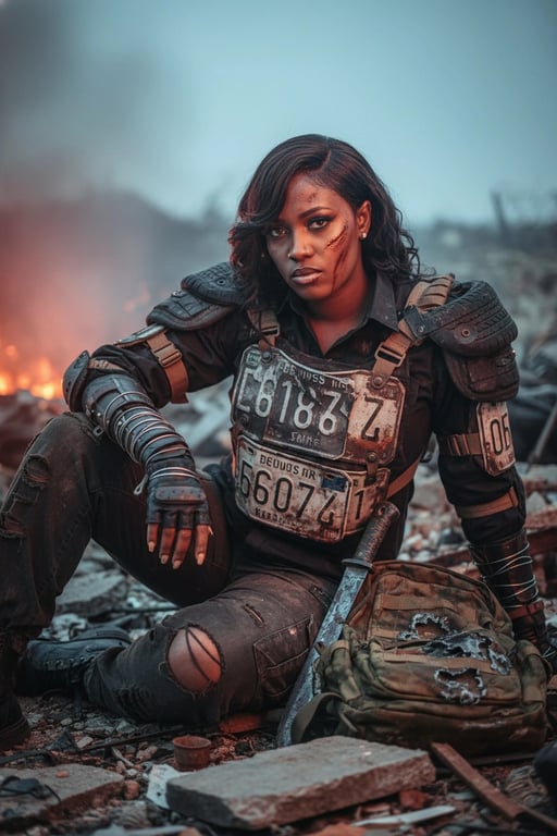 AI zombie filter after transformation - full body photo transformed into zombie character style