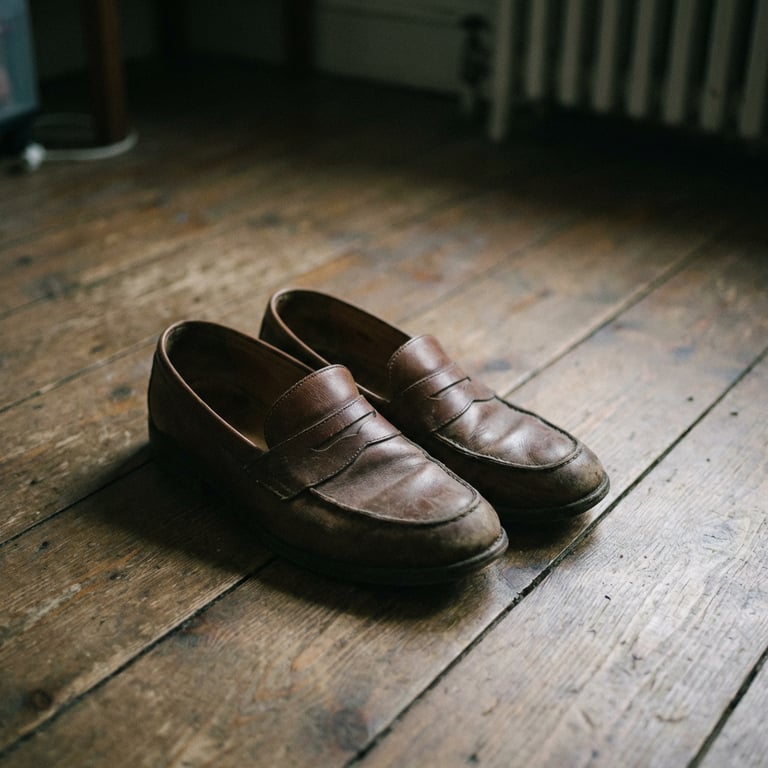 Generate a single image that presents the same but brand new loafer in multiple angles within a clean e-commerce layout, including one main front view (center, largest), one side view (showing the profile, depth, and structural details), one three-quarter perspective view (slightly rotated to show overall shape and texture), and a detailed back view, all arranged in a balanced horizontal layout with soft studio lighting on a pure white background, highlighting its pristine condition and design features.