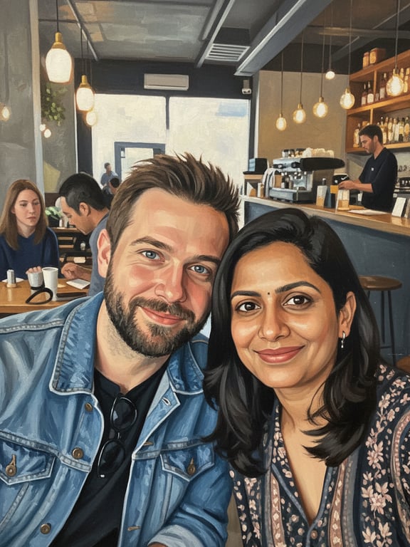 Restyle the entire selfie into...