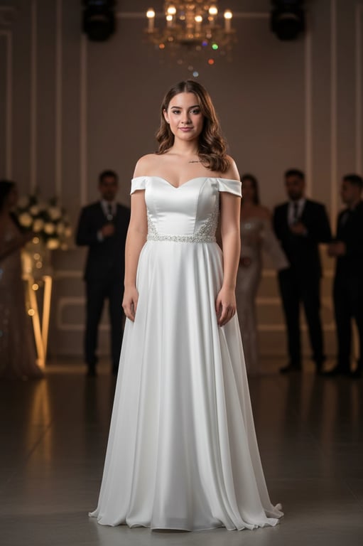 White Party Outfits filter after transformation - portrait styled in luxury white party fashion