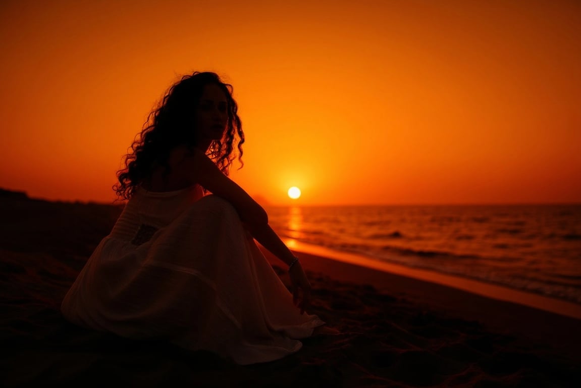 AI silhouette maker after transformation - fashion portrait recreated in minimal silhouette style