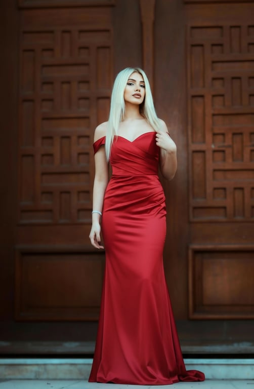 High school student using AI virtual try-on to test different prom dress colors before shopping online.