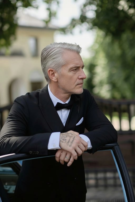 AI old filter after transformation - close up photo with AI wrinkle and aging tone