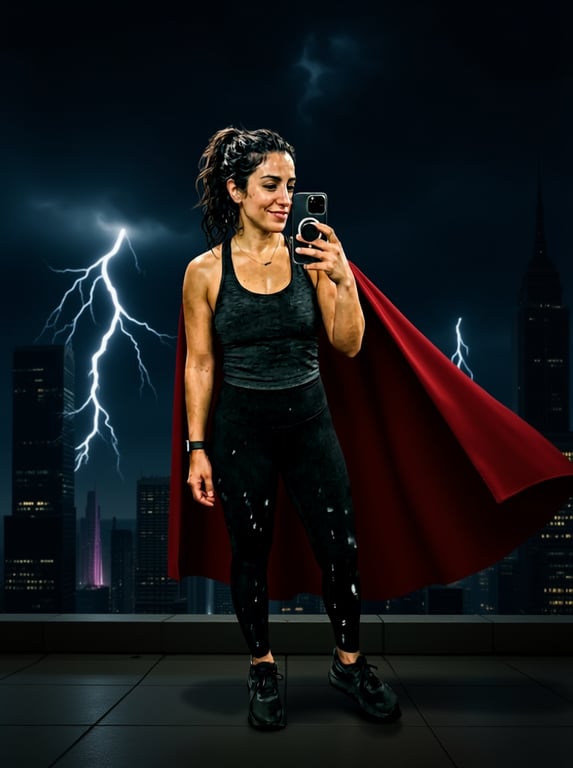 Convert this gym mirror selfie...