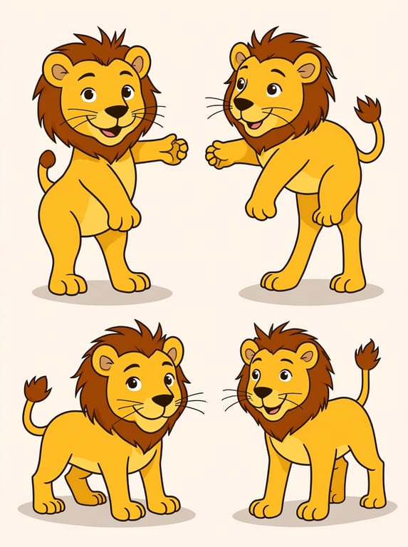 Transform the cartoon lion ill...