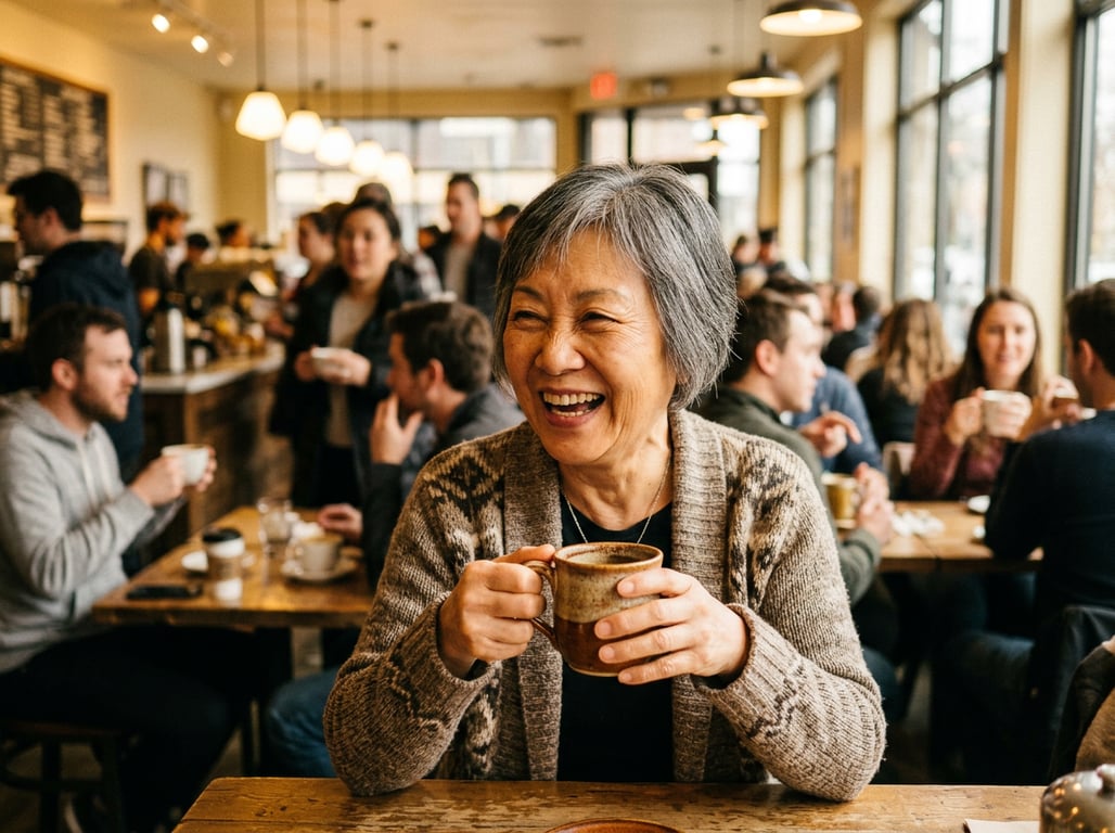 Transform the candid café shot...