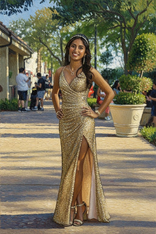 AI filter after transformation - portrait enhanced with AI generated artistic effects