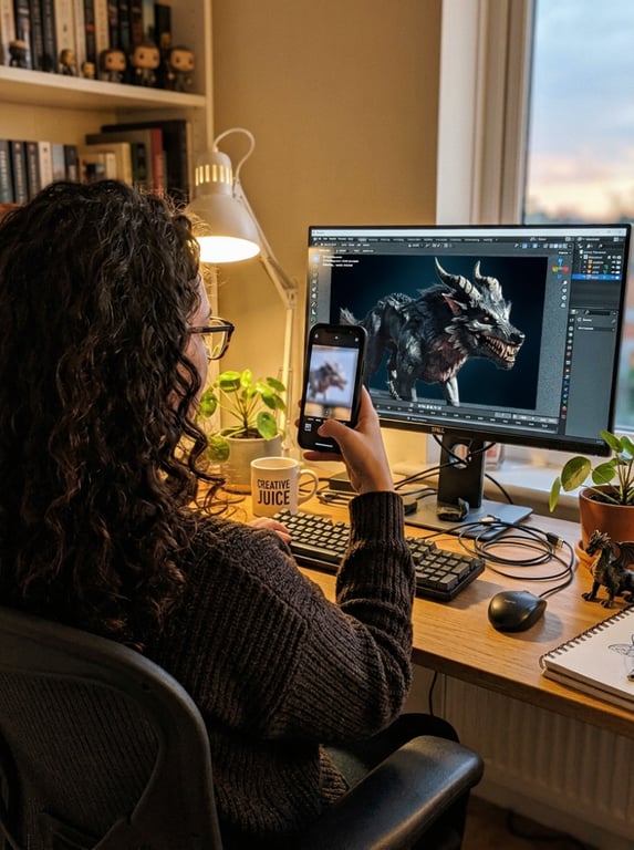 Replace the rough 3D render of...