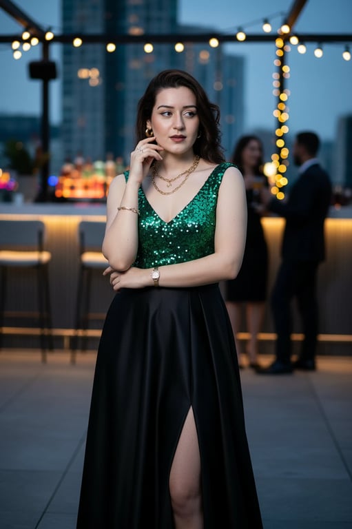 Party Clothes Ladies filter after transformation - portrait styled as modern ladies cocktail look