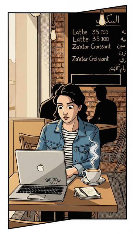 Transform this cafe scene into...