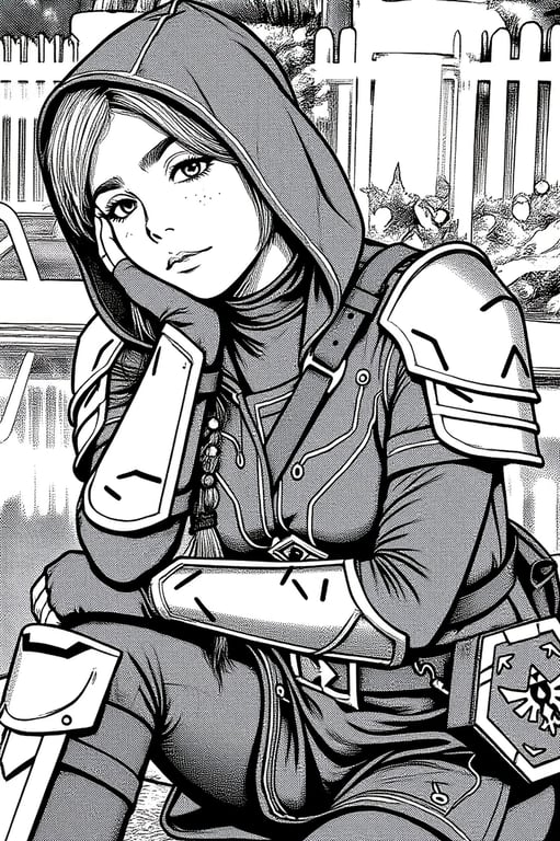 a portrait of a person edited into a manga-style gender-bend cosplay, creatively reinterpreting a character's outfit with a unique twist