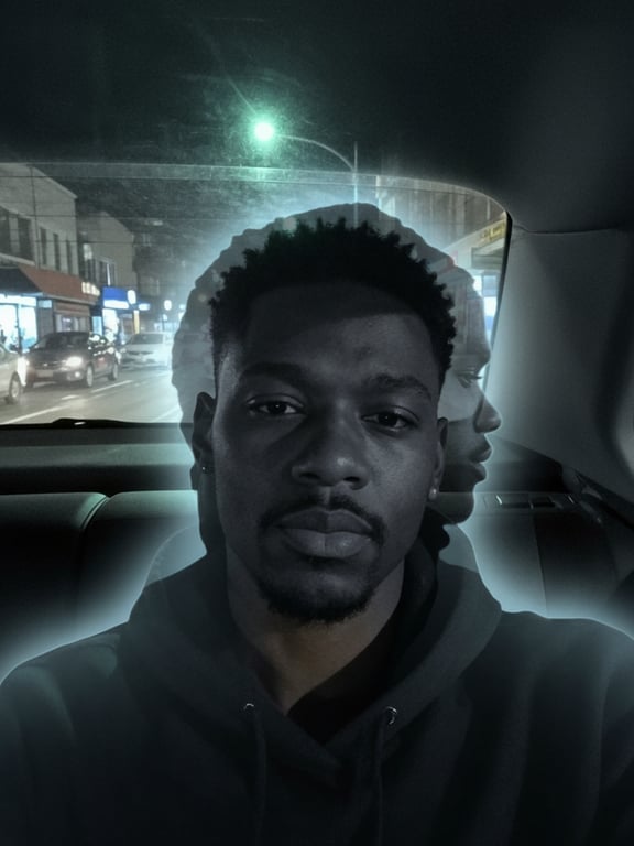 Convert this moody car selfie ...