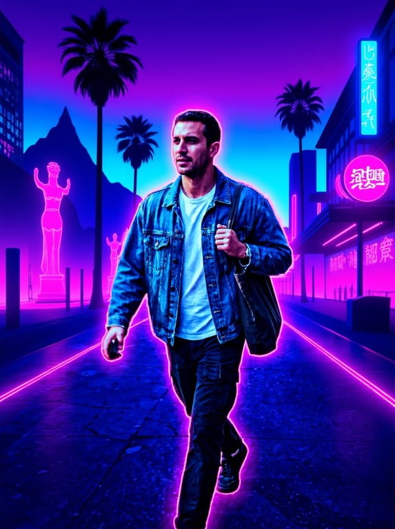 Apply a full vaporwave-art-sty...