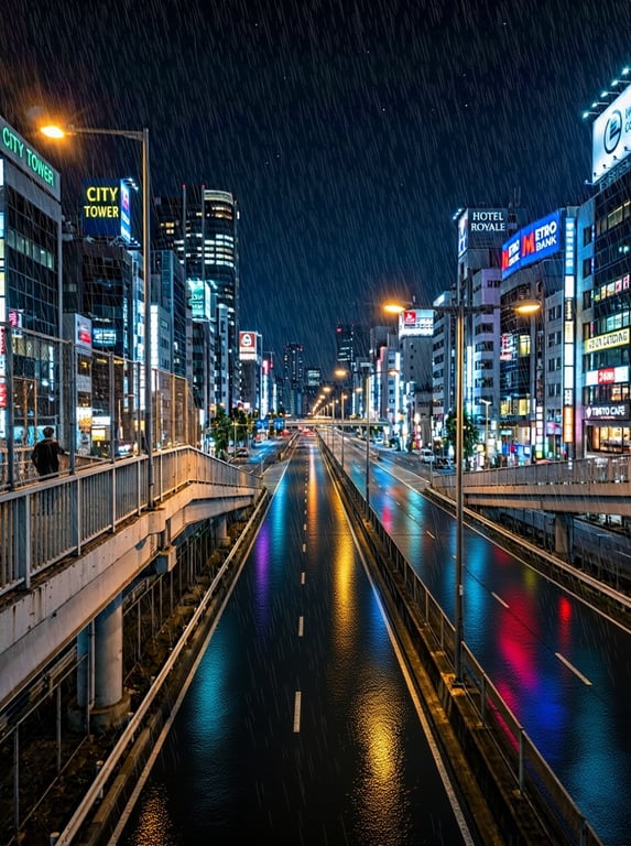 Transform this dry night citys...