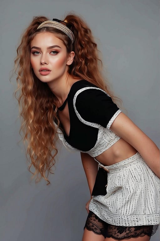 AI music festival outfits filter before photo - fashion portrait before festival look applied